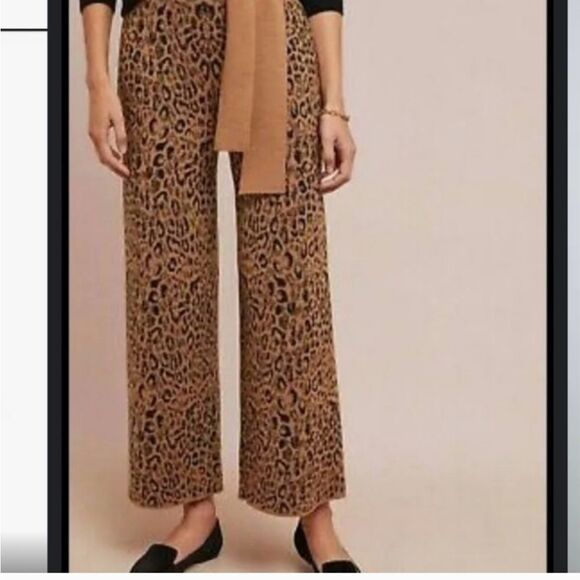 Moth Pants - Moth by Anthropologie Animal Print Pants. Cozy, Wool Blend, MobWife